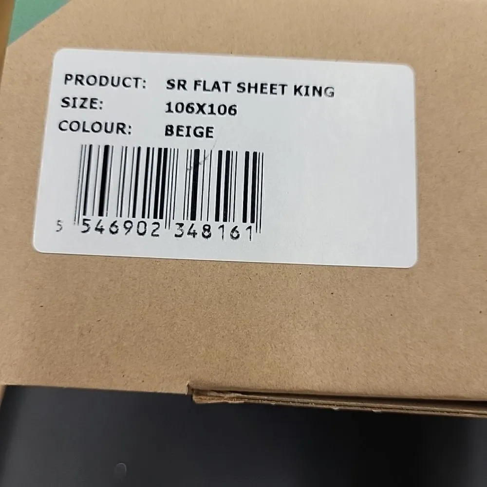 Brand New in Box SENSIBLE REST NaturZinc® King Flat Sheet Beige MSRP $170